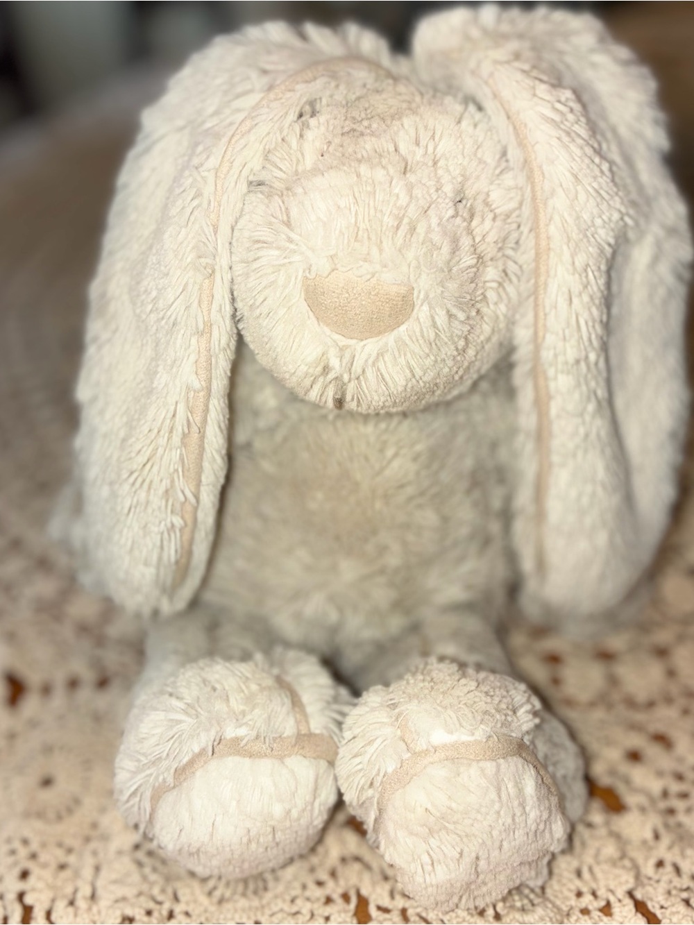 Jellycat Cream "Piper" Plush Bunny with Floppy Ears - Picture 13 of 15